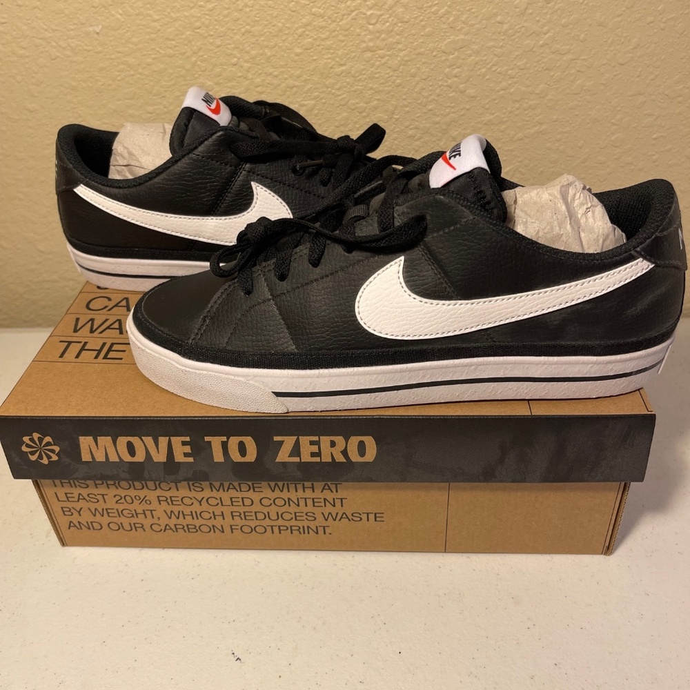 Nike Court Legacy Next Nature Unisex Black/White. Wmns 11, Mens 9.5. Never Worn.